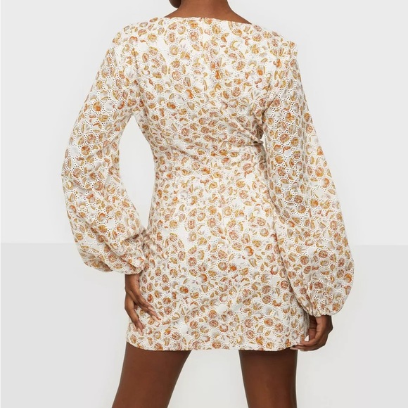 Bardot Printed Broderie Dress, size Us 4 - Picture 4 of 6